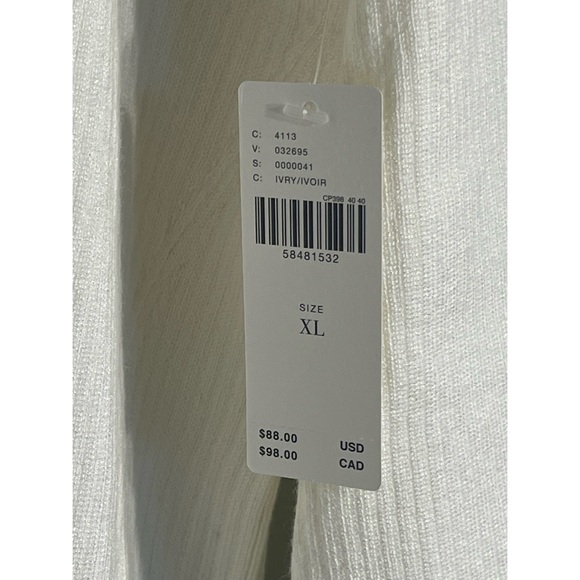 Anthropologie Mock Neck Balloon Long Sleeved Ivory Sweater NWT Size L - Picture 11 of 15